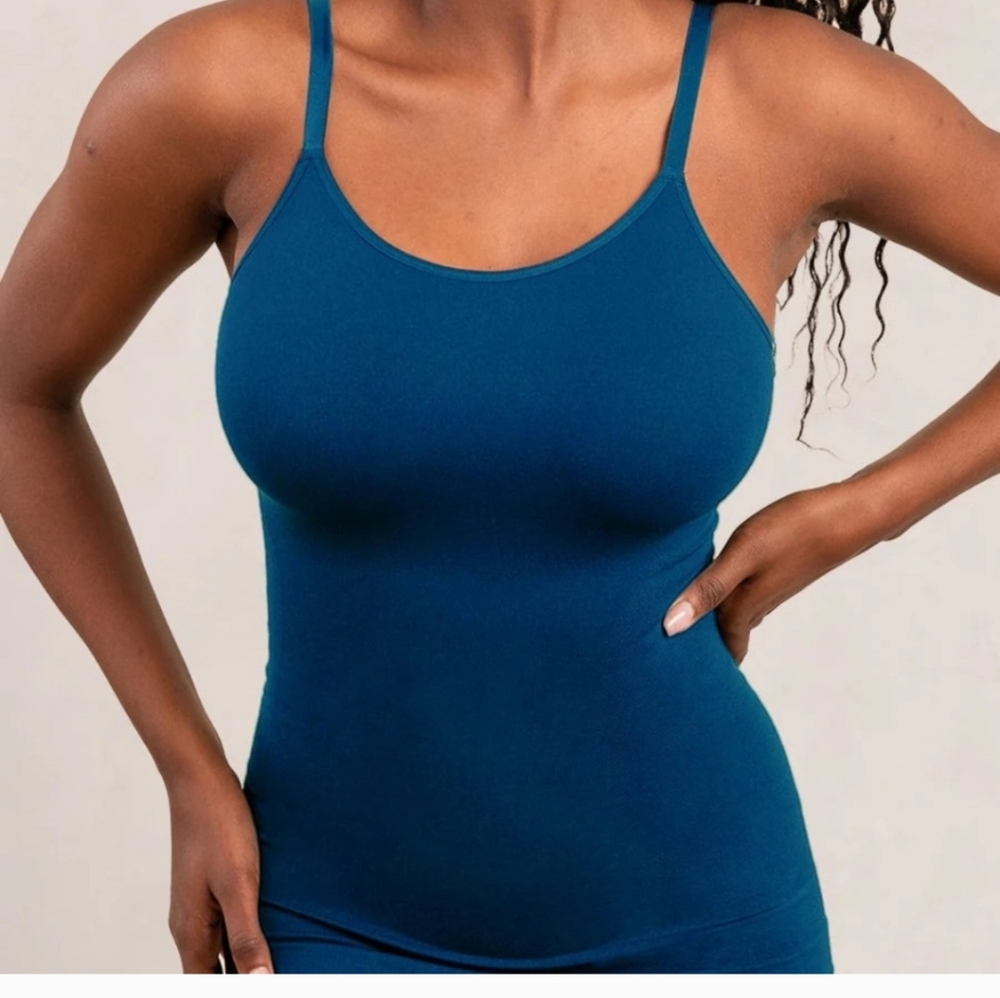 NEW Shapermint Essentials Every Day Scoop Neck Cami Atlantic Blue Asst Sizes